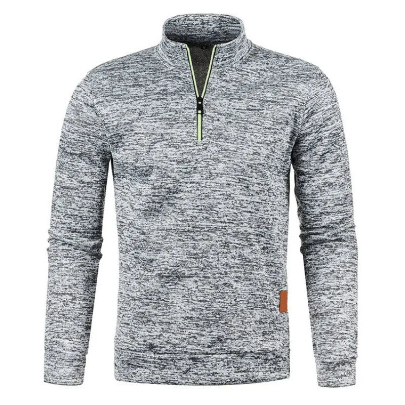 Half-Zipper Long Sleeve Turtleneck Pullover
