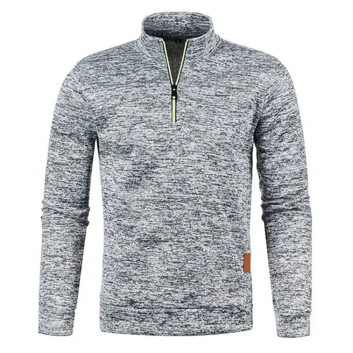 Half-Zipper Long Sleeve Turtleneck Pullover