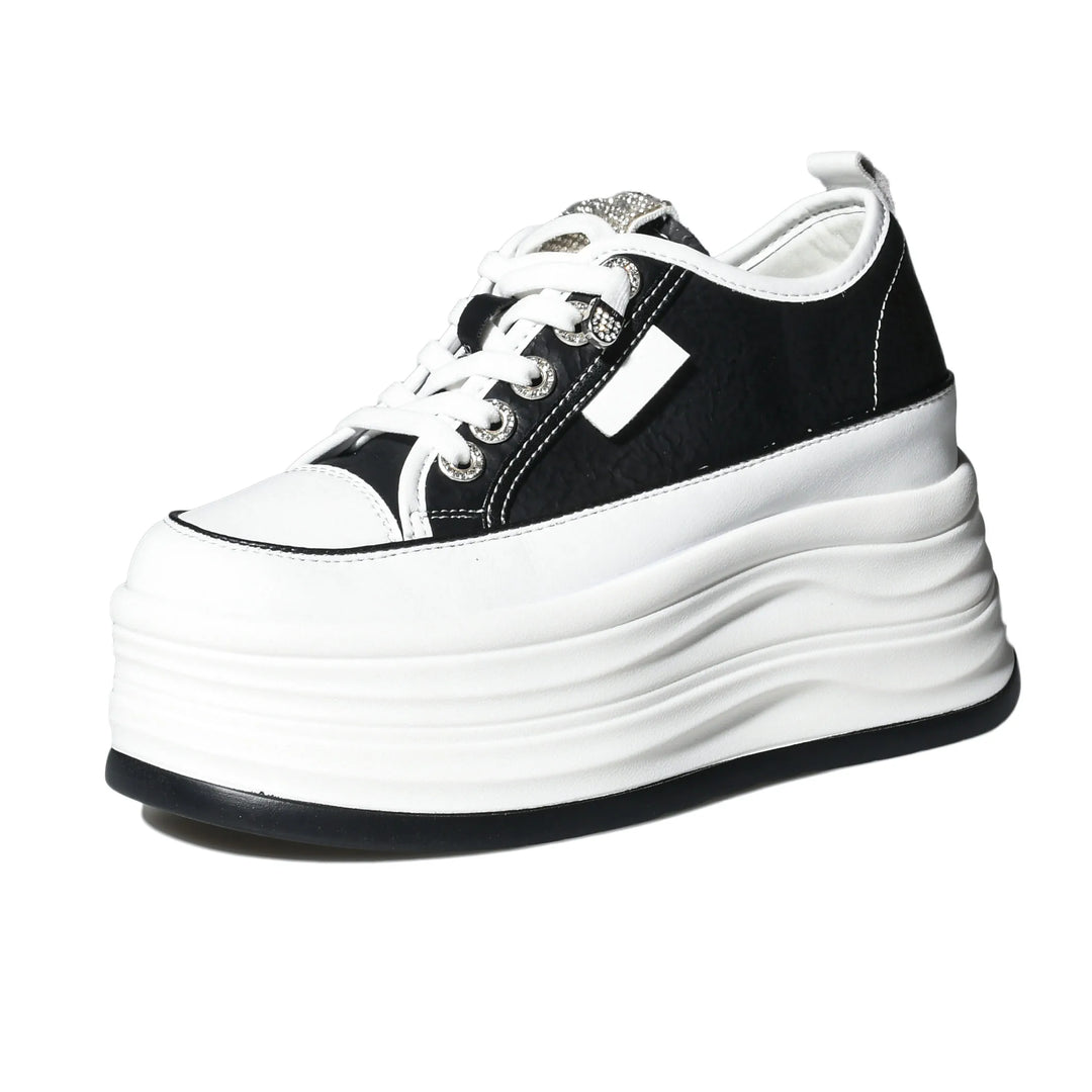 Cow Suede Platform Wedge Sneakers