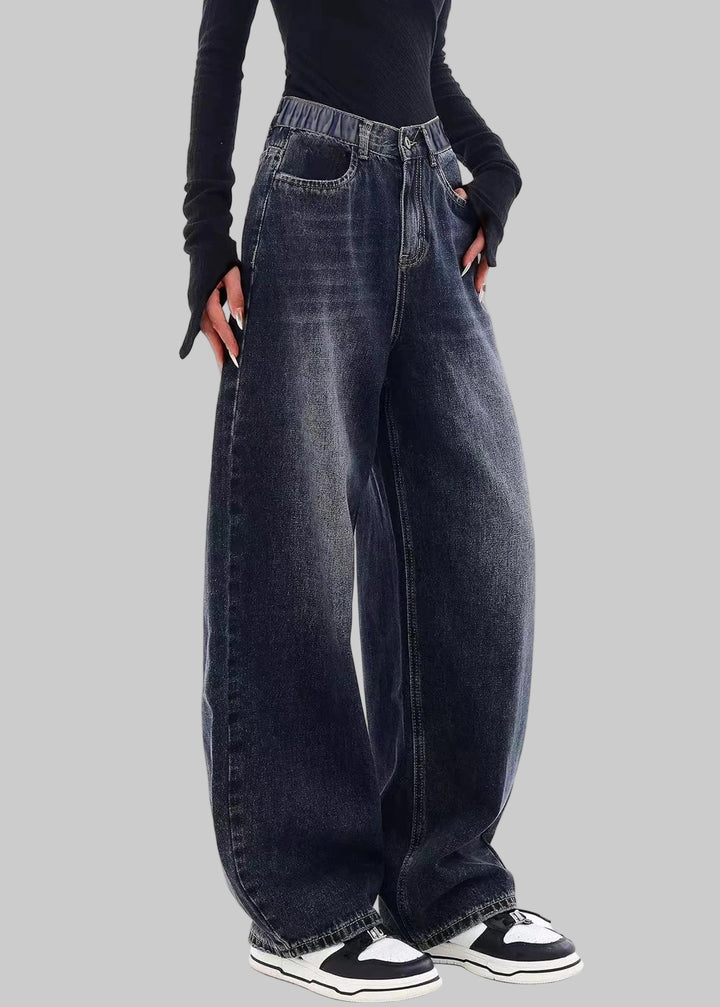 Casual Wide-Leg Straight Jeans