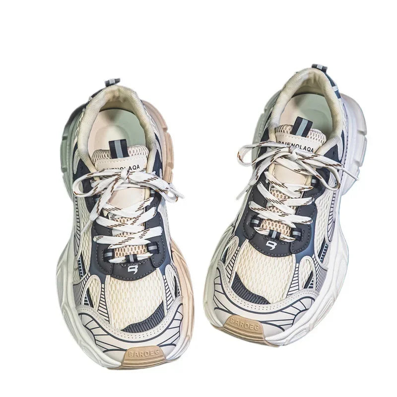 Breathable Mesh Chunky Sneakers for Added Height