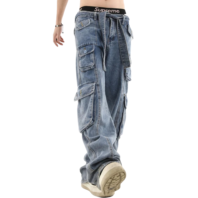American Stereoscopic Multi-Pocket Jeans