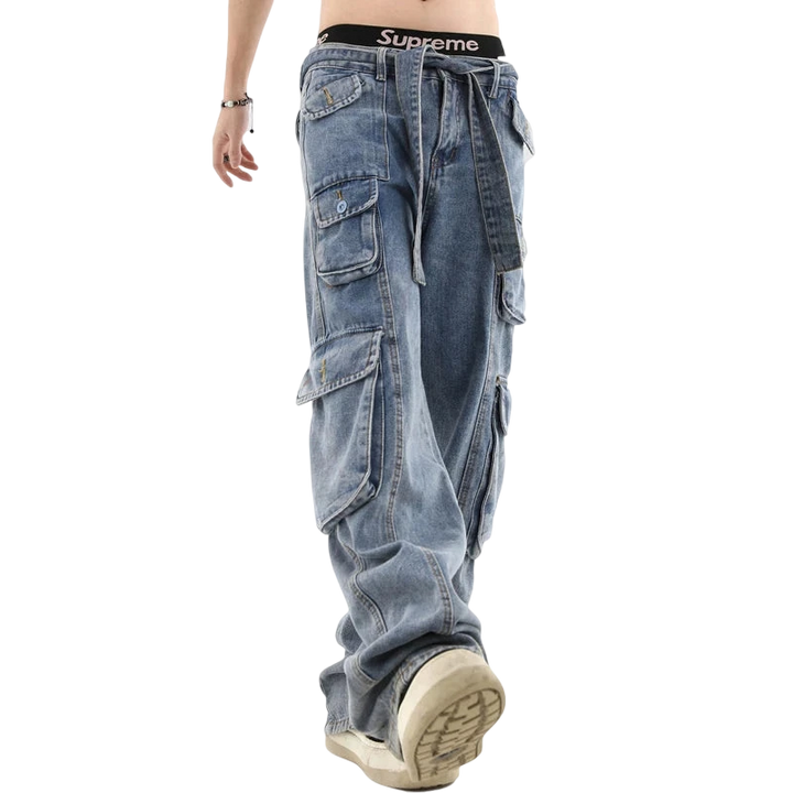 American Stereoscopic Multi-Pocket Jeans