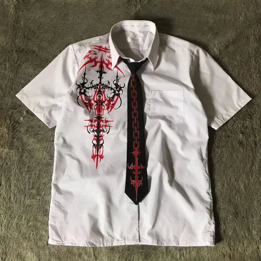 Y2K Gothic Black Retro Tee