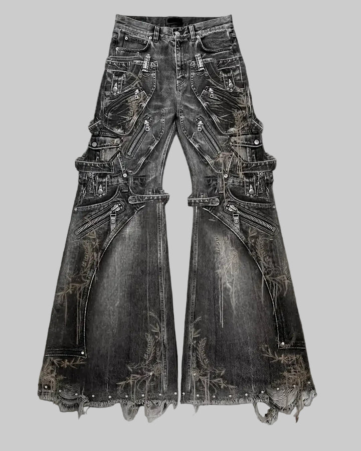 Unisex Gothic Cargo Baggy Jeans