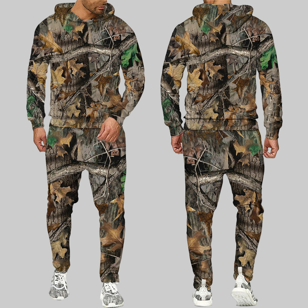3D Camouflage Hoodie Pants Set