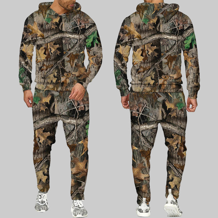 3D Camouflage Hoodie Pants Set