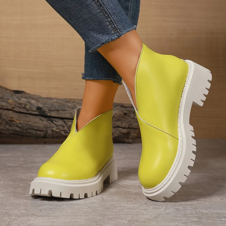 Solid Color Versatile Ankle Rain Boots