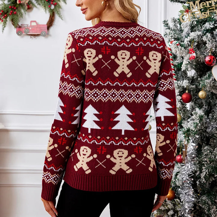 Jacquard Print Full Sleeve Soft Knit Christmas Sweater