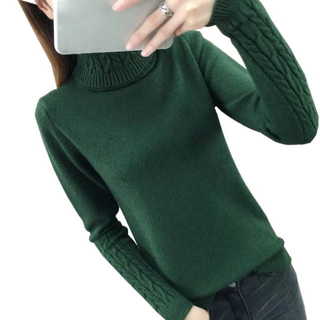 Cozy Chunky Turtleneck Knit Sweater