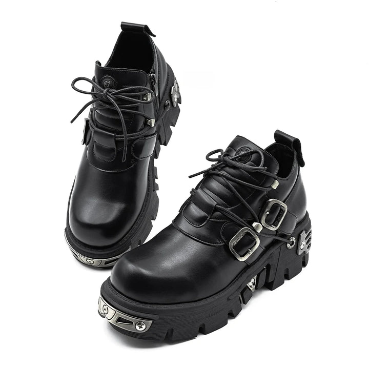 Dark Punk Gothic Rock Leather Shoes