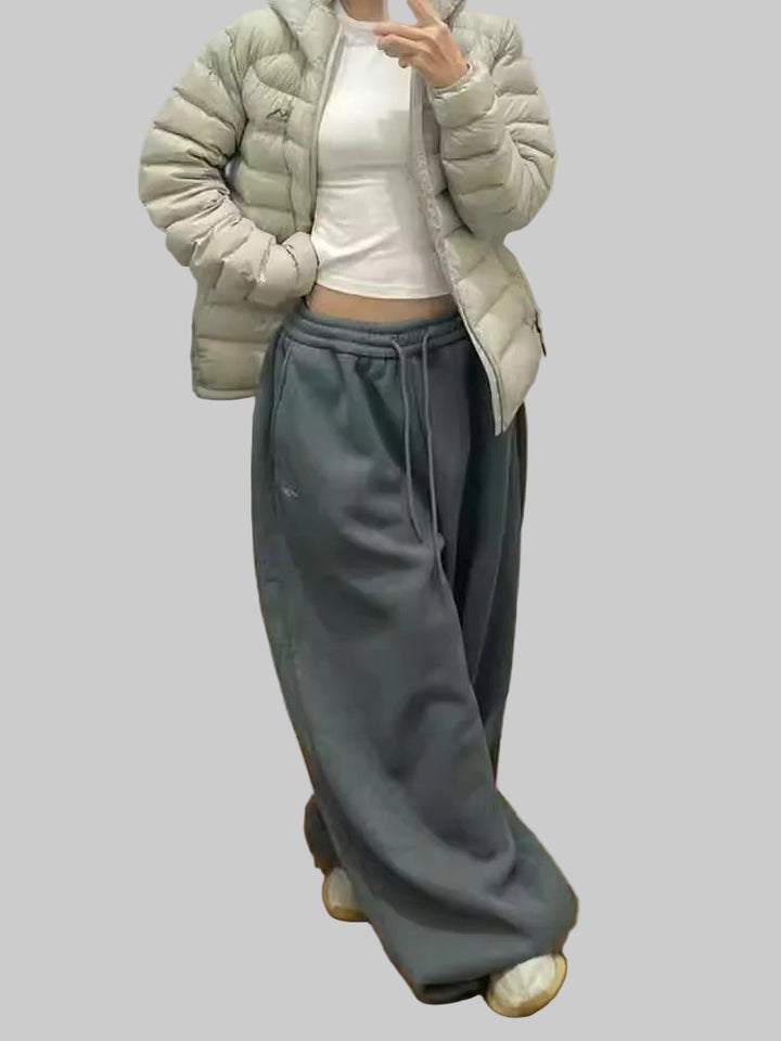 American Retro Lazy Loose Wide Leg Casual Sweatpants