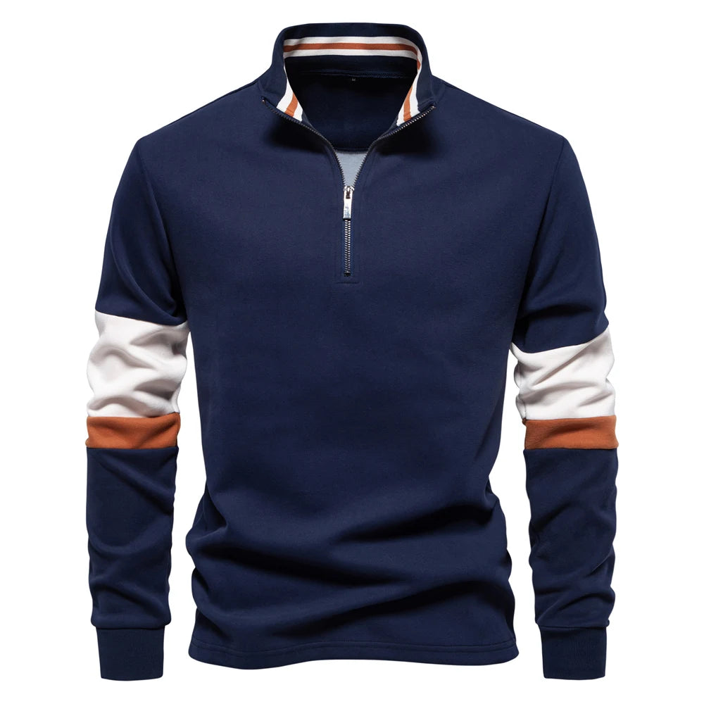 Lightweight Mock Neck Quarter-Zip Sweatshirt
