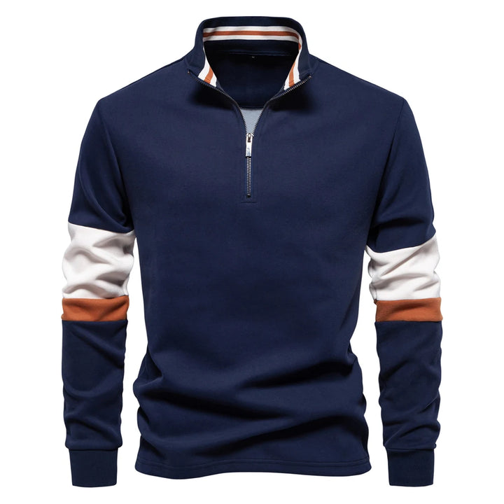 Lightweight Mock Neck Quarter-Zip Sweatshirt