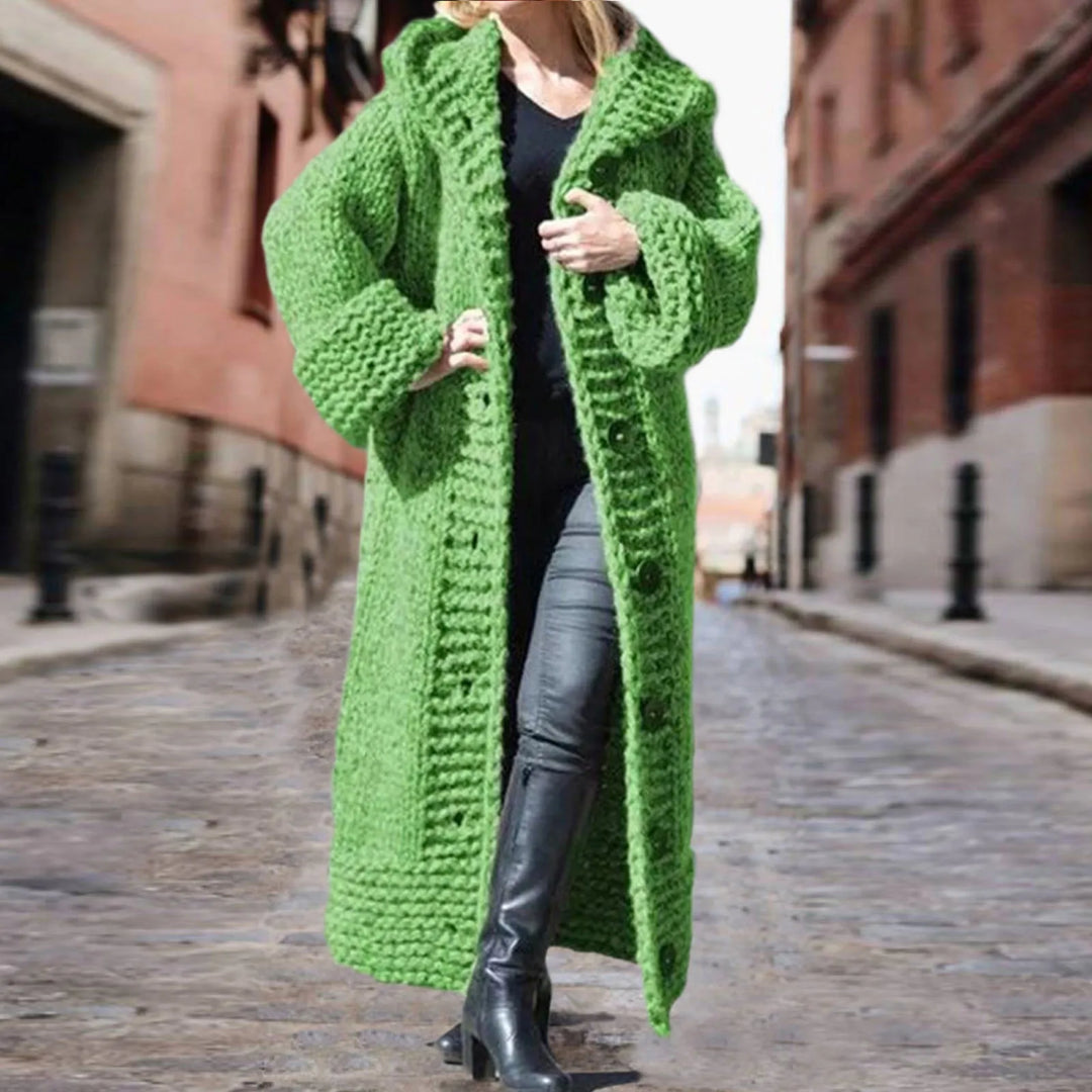 Oversized Solid Color Thick-Knitted Sweater