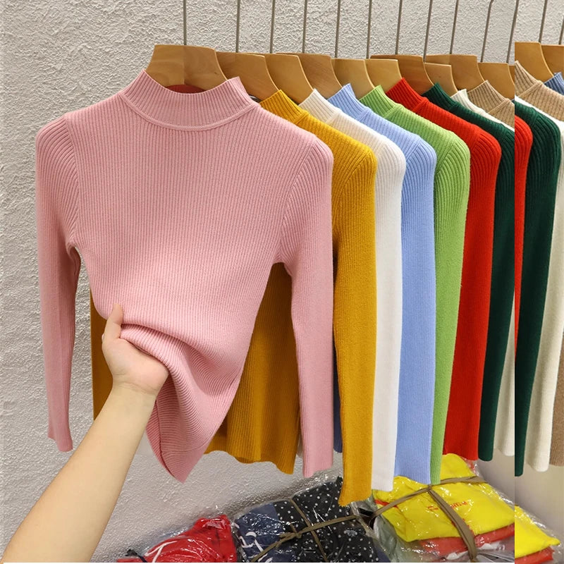 Classic Mock-Neck Pullover Sweater