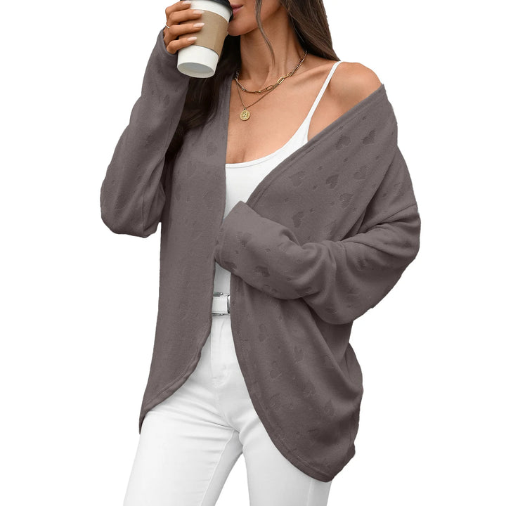 Knitted Jacquard Casual Long Sleeve Cardigan