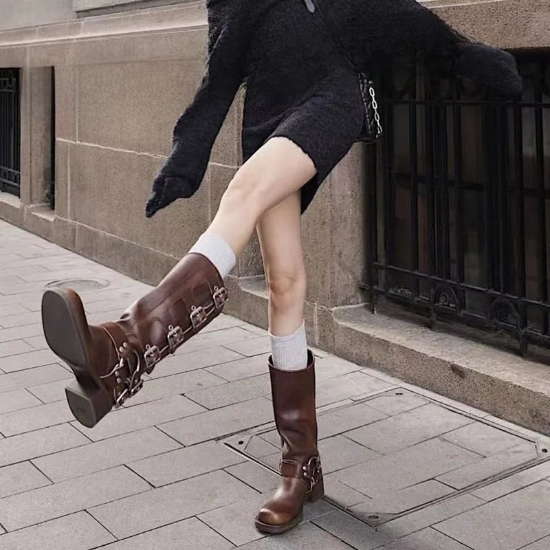 Knight Mid-Calf Western Cowboy Boots