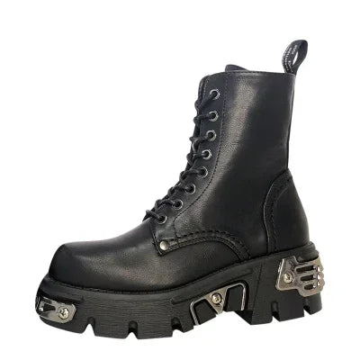 Punk Style Platform Ankle Boots