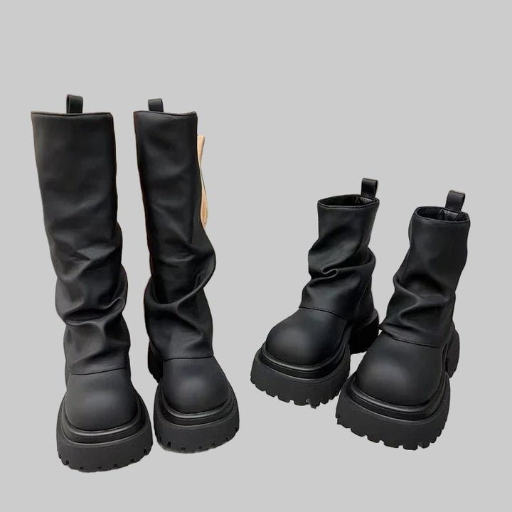 Punk-Inspired Knee-High Boots