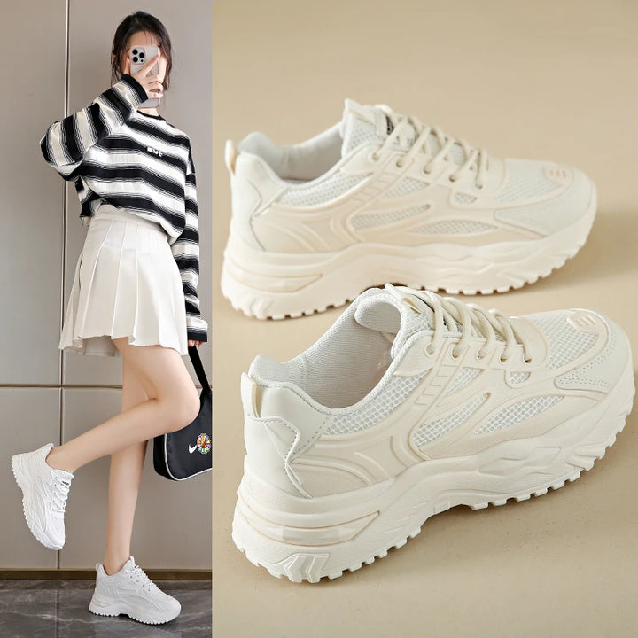 Trending Leather Chunky Sneakers