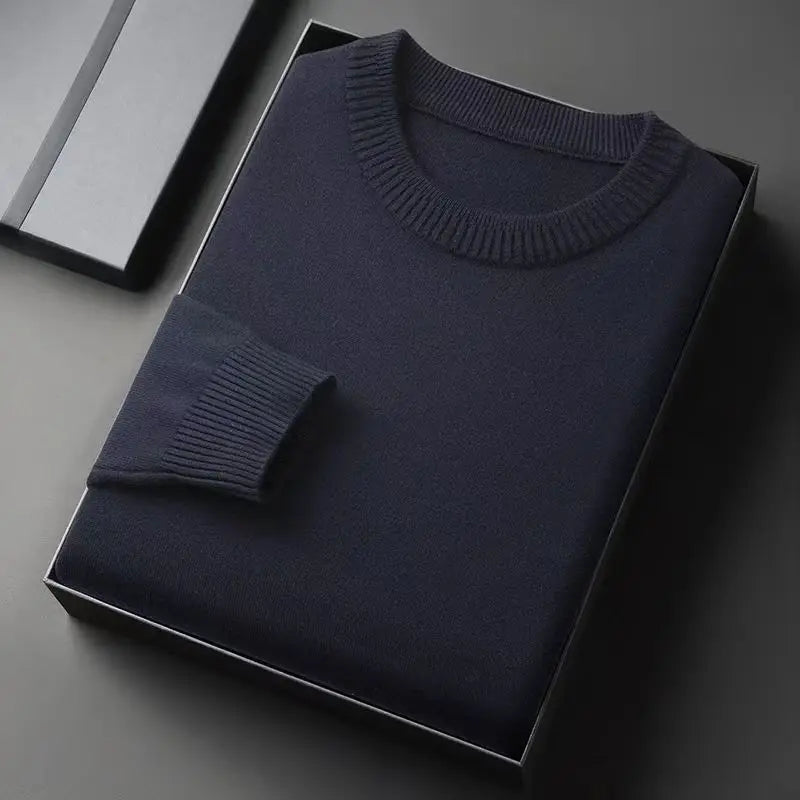 Lightweight Long Sleeve Knitted Crew Neck Sweater