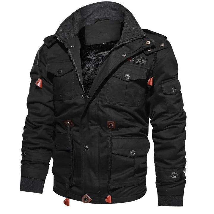 Thickened Cotton Wool-Lined Motorcycle Jacket