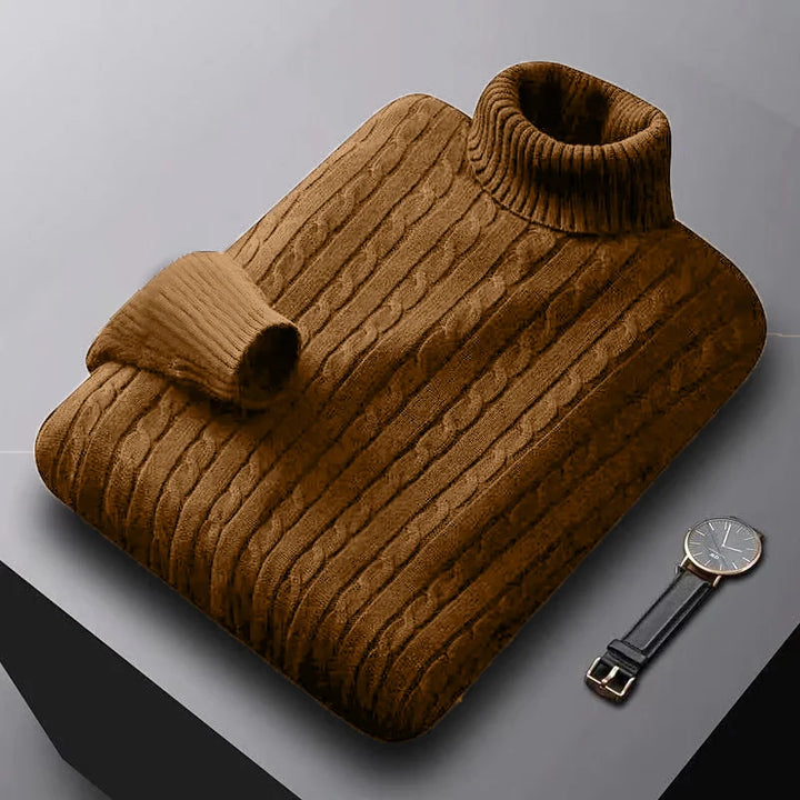 Warm Heavyweight  Knitted Turtleneck Sweater