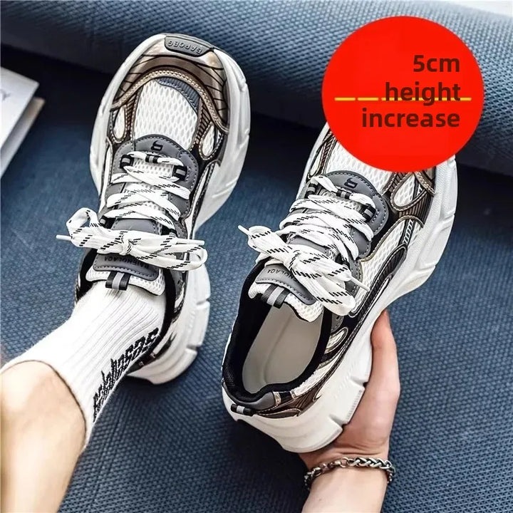 Breathable Mesh Chunky Sneakers for Added Height