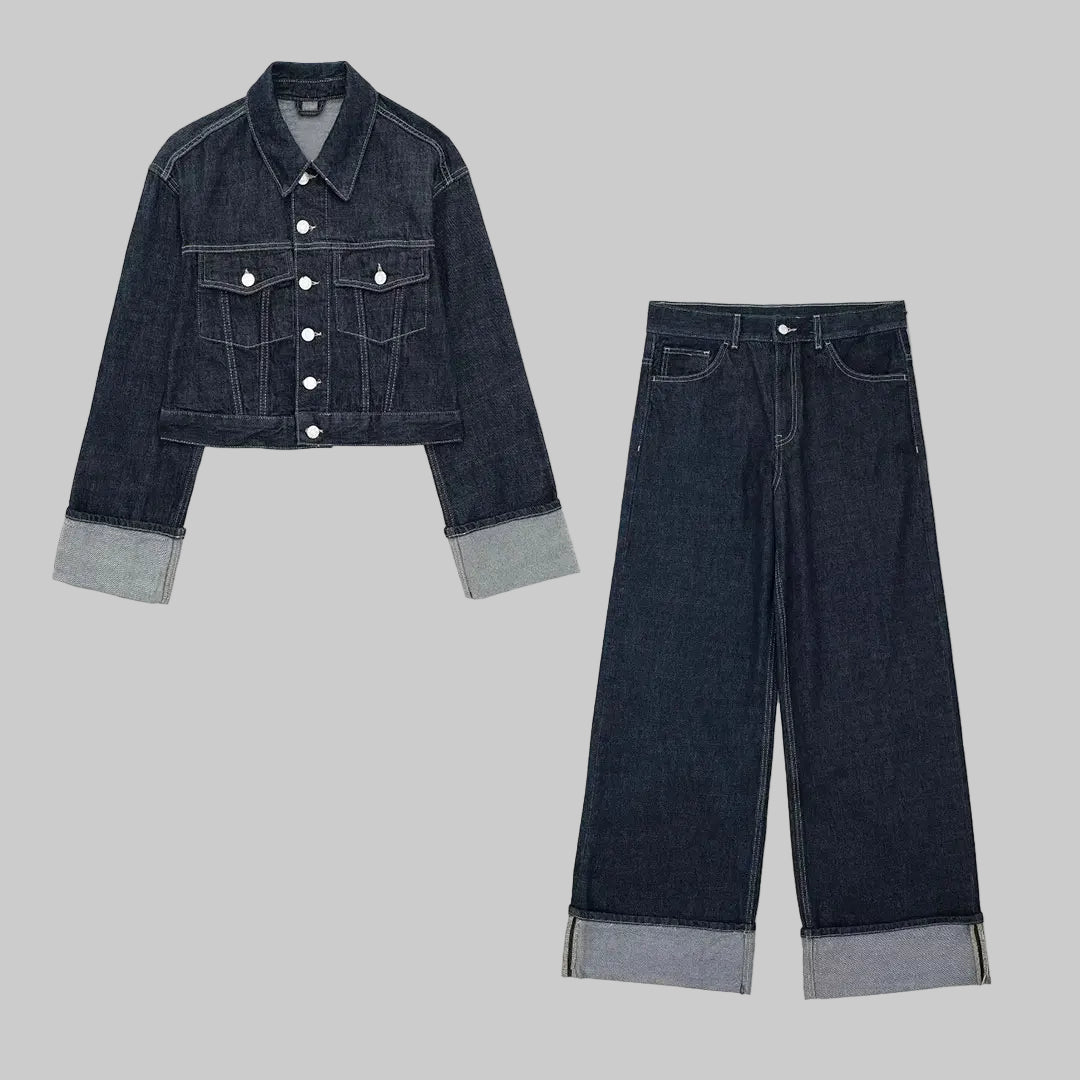 Autumn Vintage Denim Jumpsuit