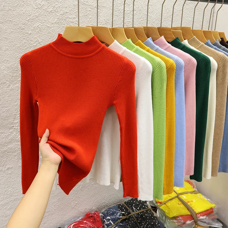 Classic Mock-Neck Pullover Sweater
