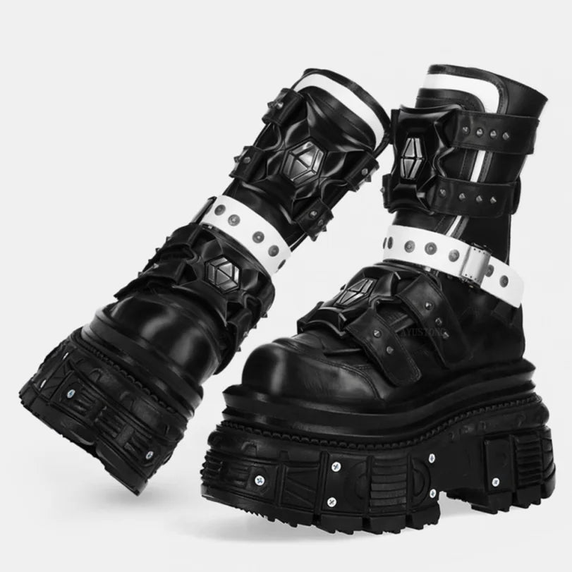 Spanish Dark Punk-Gothic Trendy High Ankle Boots