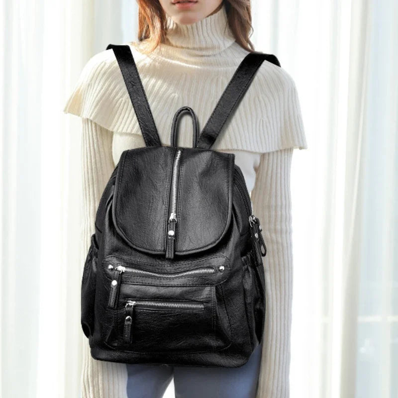 High-Quality Vintage Leather Backpack