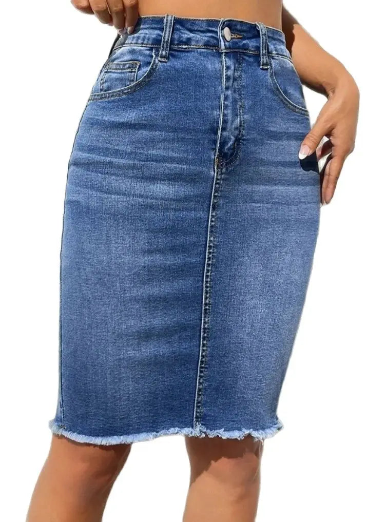 Gaia | Chic Midi Denim Skirt