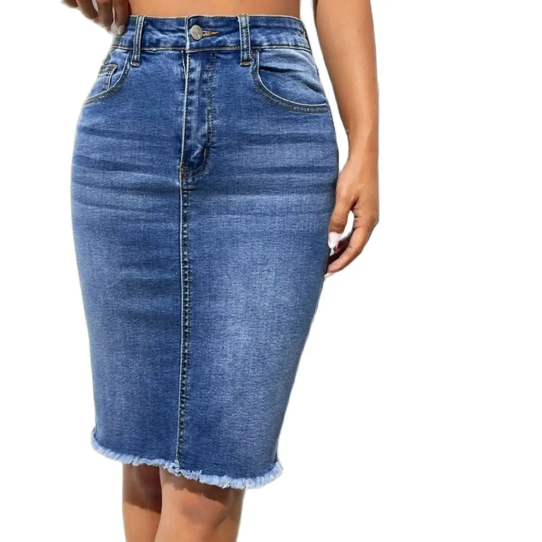 Gaia | Chic Midi Denim Skirt