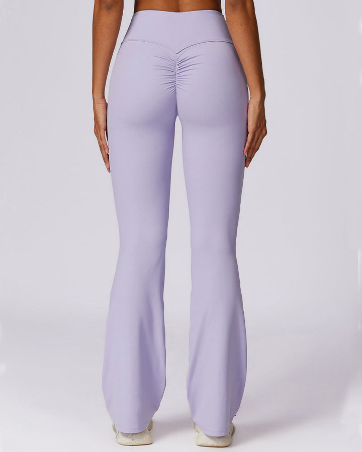 Flared Leg High-Waisted Seamless Yoga Pants