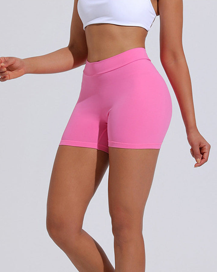 V-Back Push-Up High-Waist Hip-Lifting Yoga Workout Shorts