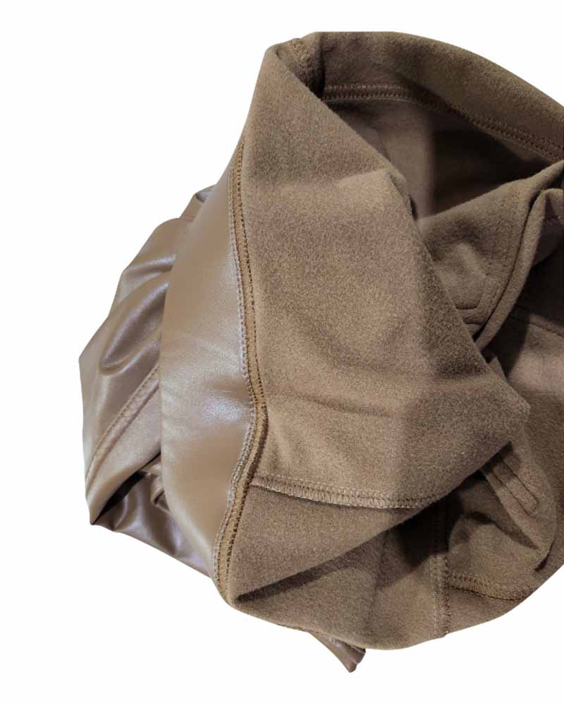 High-Waisted PU Leather Pants with Fleece Lining, Pocket, and Butt Lift