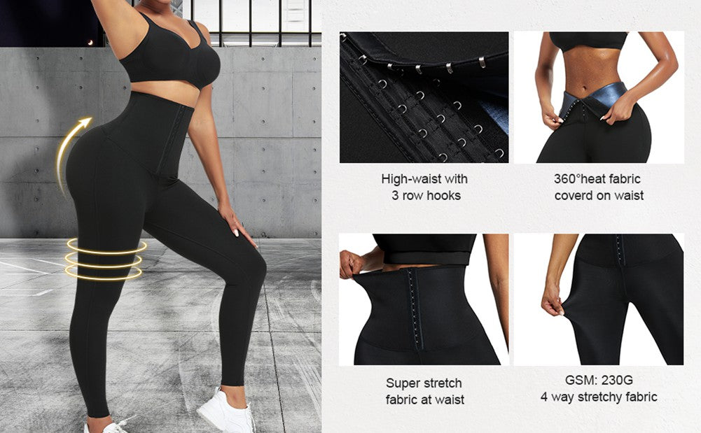 High Compression Butt-Lifting Leggings with Wide Waistband