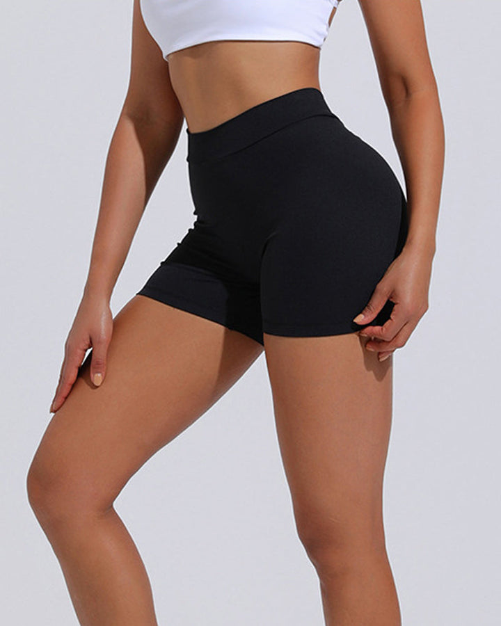 V-Back Push-Up High-Waist Hip-Lifting Yoga Workout Shorts