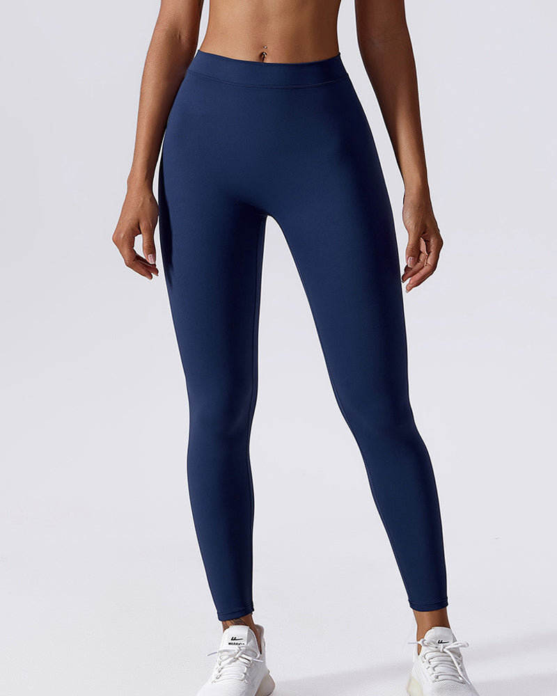 V-Back Pleated Yoga Pants for Shaping and Po-Lifting