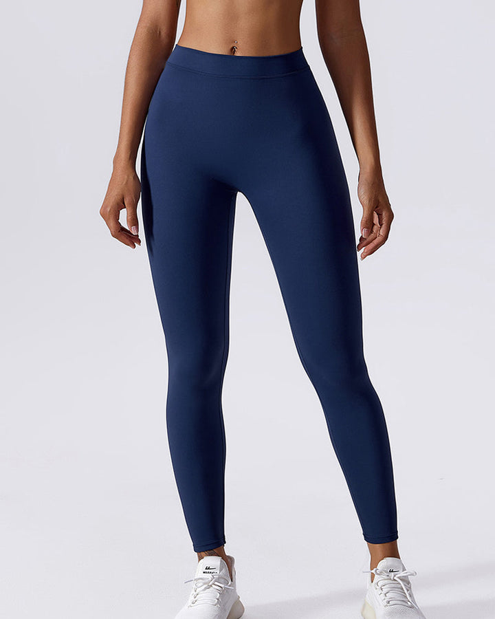 V-Back Pleated Yoga Pants for Shaping and Po-Lifting