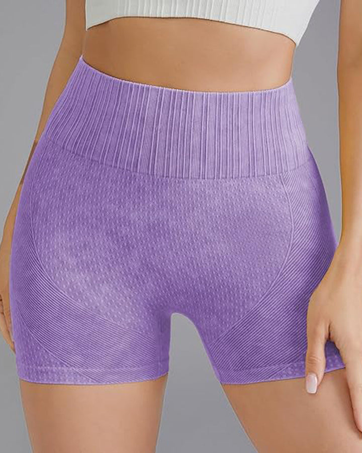 Women's Breathable Quick-Dry Yoga Shorts with Wide Waistband