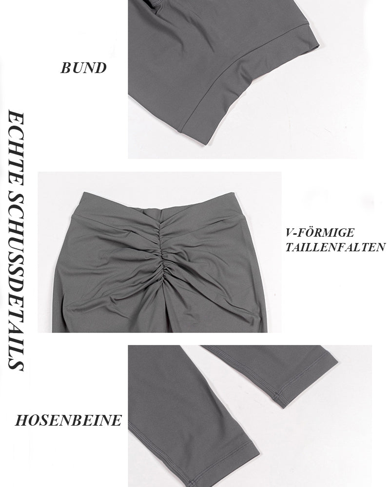 High Waist V-Cut Scrunch Butt Lift Leggings for Gym and Yoga