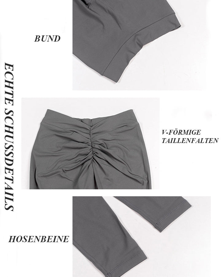 High Waist V-Cut Scrunch Butt Lift Leggings for Gym and Yoga