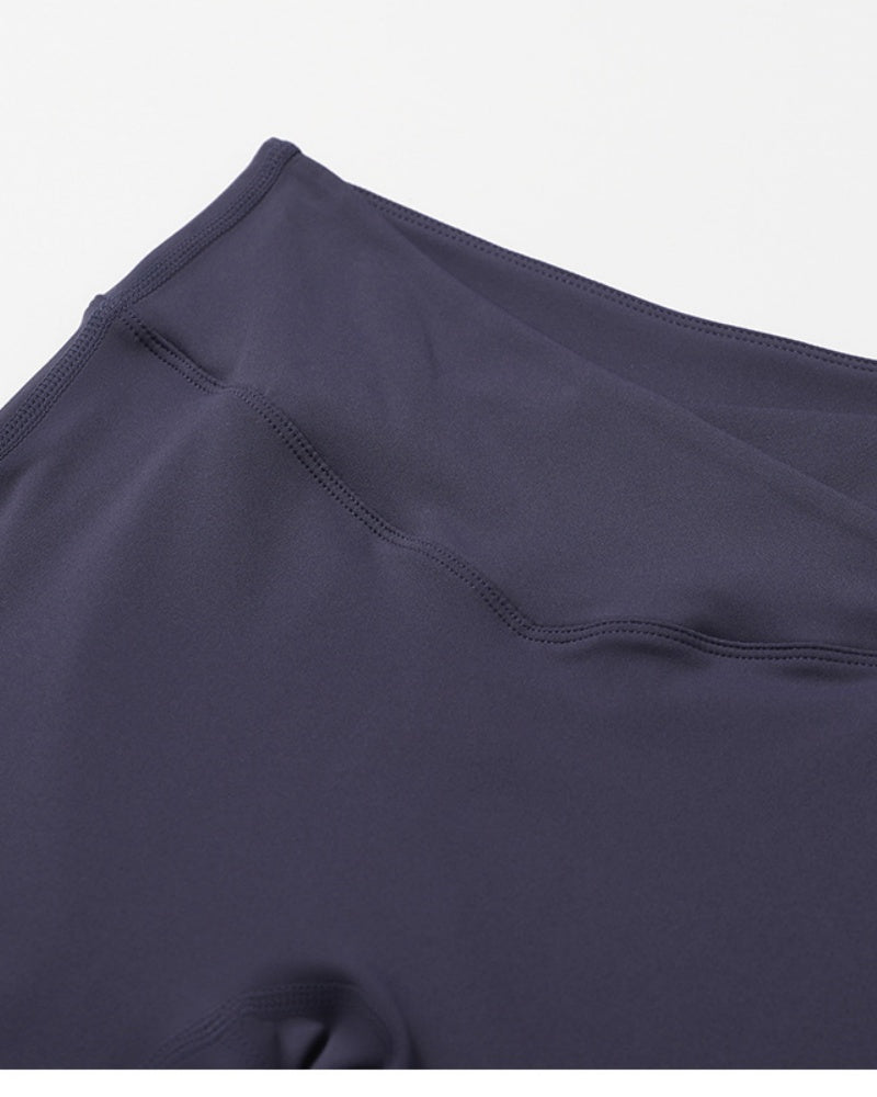 High-Waisted Crossover Flared Yoga Pants with Hip Lift and Quick-Dry Fabric