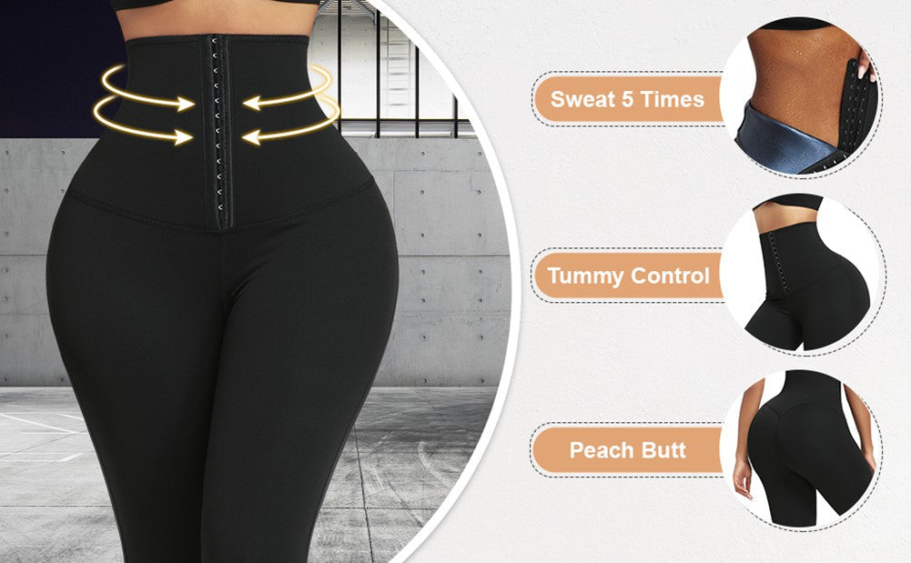 High Compression Butt-Lifting Leggings with Wide Waistband
