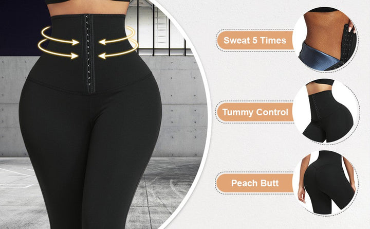 High Compression Butt-Lifting Leggings with Wide Waistband