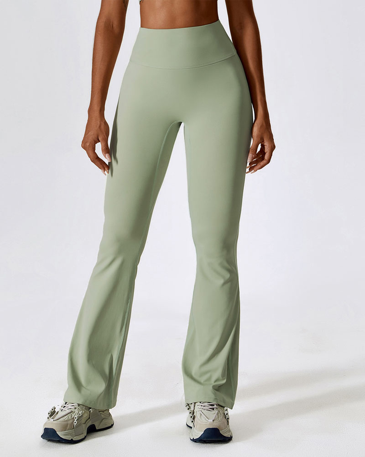 Flared Leg High-Waisted Seamless Yoga Pants