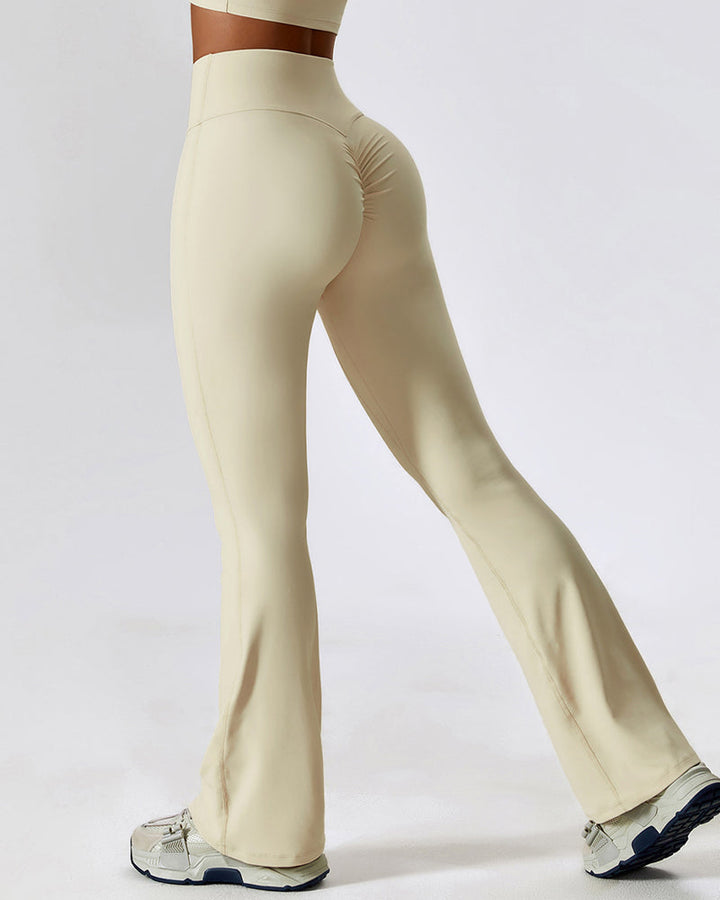 Flared Leg High-Waisted Seamless Yoga Pants